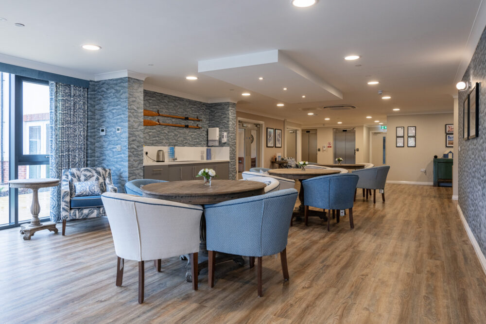 Welcoming dining and social space at Holbeach Meadows